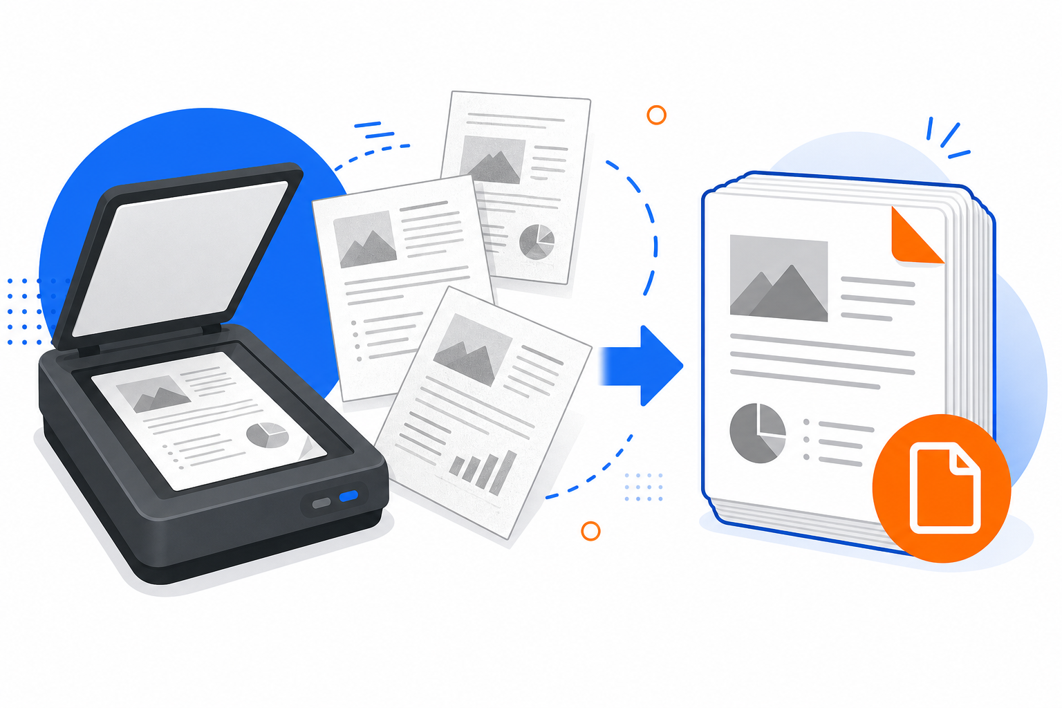 Scanned document PDF pages combined into one file with UseBoldTools