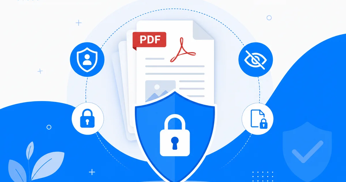 Shield protecting PDF documents — online PDF merge safety and privacy