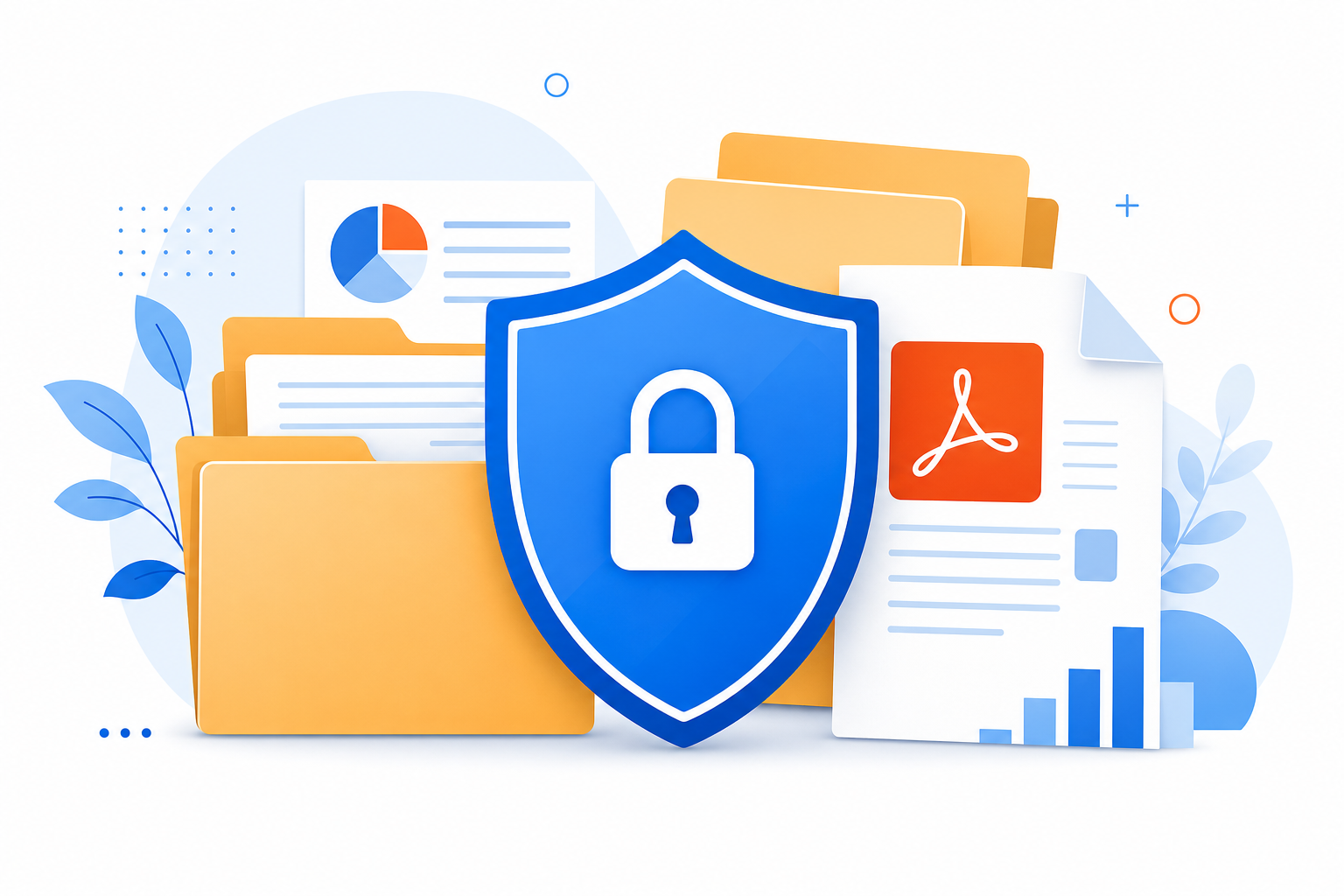 Shield protecting sensitive PDF documents before sharing