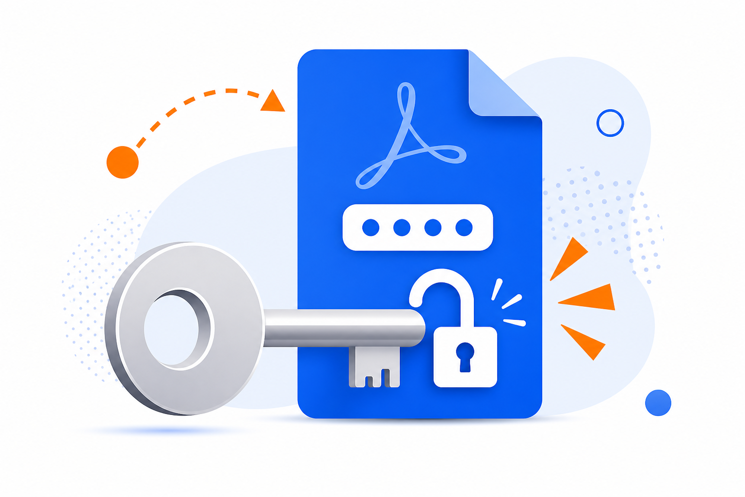 PDF document shield showing authorized password-protected PDF unlocking